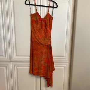 ALGO Size 6 Summer Dress with Asymmetrical hem and Spaghetti Straps